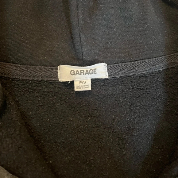 Garage Black Zip Up Hoodie size small - Picture 2 of 3